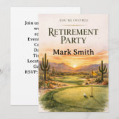 Invitation à une fête de retraite de golf en Arizo (Devant / Derrière)