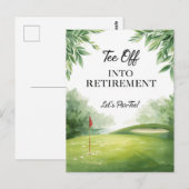 Invitation à une fête de retraite de golf sur vert (Devant / Derrière)