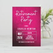 Invitation à une fête de retraite moderne | Dégrad (Debout devant)
