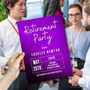 Invitation à une fête de retraite moderne   Dégrad