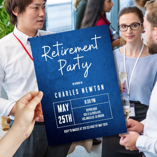 Invitation à une fête de retraite moderne | Dégrad