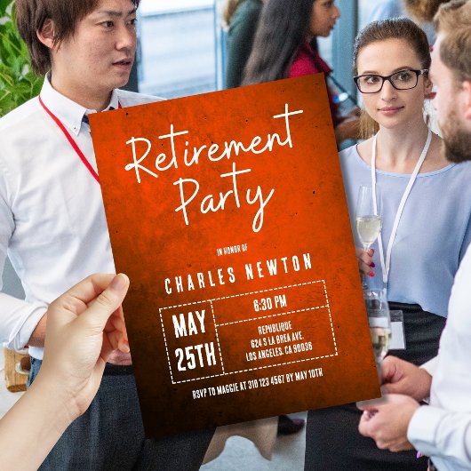 Invitation à une fête de retraite moderne | Dégrad