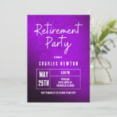 Invitation à une fête de retraite moderne | Dégrad (Debout devant)