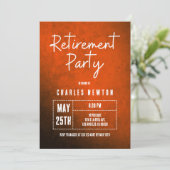 Invitation à une fête de retraite moderne | Dégrad (Debout devant)