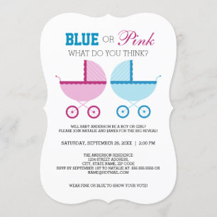 Invitation à une fête de révélation du sexe Bleu o