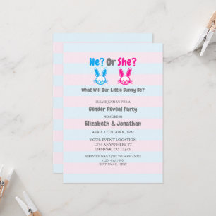 Invitation à une fête de révélation du sexe de Pâq