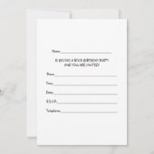 Invitation À Une Fête De Rock (Dos)