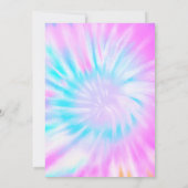 Invitation à une fête de roller à teinture nouée (Dos)