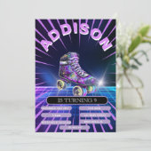 Invitation à une fête de roller neon (Debout devant)