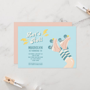 Invitation à une fête de skate rétro