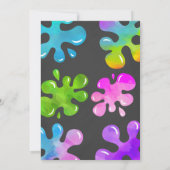 Invitation à une fête de slime coloré (Dos)