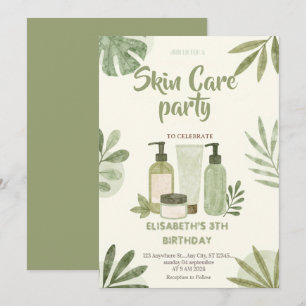 Invitation à une fête de soins personnels pour la