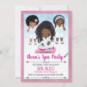 Invitation à une fête de spa afro-américaine (Devant)
