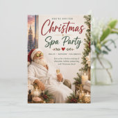 Invitation à une fête de spa de Noël avec le Père (Debout devant)