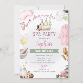 Invitation à une fête de spa, détente naturelle et