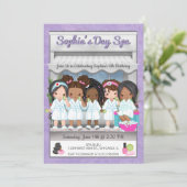 Invitation à une fête de spa pour jeunes filles (Debout devant)