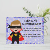 Invitation à une fête de super-héros (Debout devant)