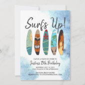 Invitation à une fête de surf pour préadolescents (Devant)