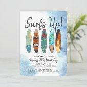 Invitation à une fête de surf pour préadolescents (Debout devant)