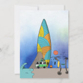 Invitation à une fête de surf pour préadolescents (Dos)