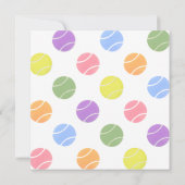 Invitation à une fête de tennis (Dos)