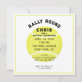 Invitation à une fête de tennis (Devant)