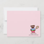 Invitation à une fête de tennis (Dos)