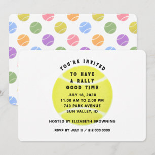 Invitation à une fête de tennis