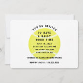 Invitation à une fête de tennis (Devant)