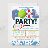 Invitation à une fête de tennis au bord de la pisc (Devant)