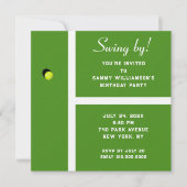 Invitation à une fête de tennis créative (Devant)