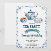 Invitation à une fête de thé dans le style chinois (Devant / Derrière)