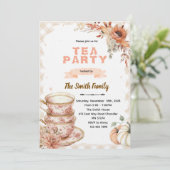 Invitation à une fête de thé de Thanksgiving d'aut (Debout devant)