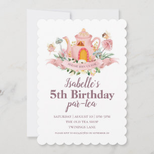 Invitation à une fête de thé des fées