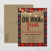 Invitation à une fête de vacances amusante à carre (Devant / Derrière)