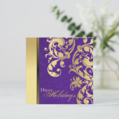 Invitation à une fête de vacances - Flèches violet (Debout devant)