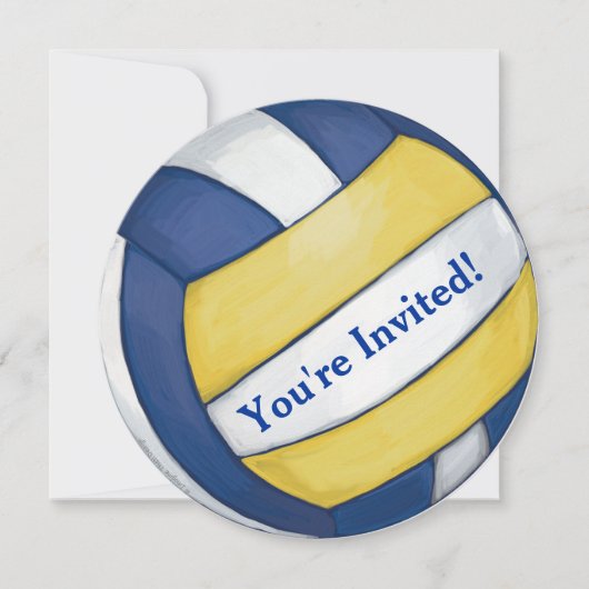 Invitation à une fête de volley-ball (Devant)