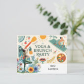 Invitation à une fête de yoga et de brunch  (Debout devant)