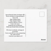 Invitation à une fête de yoga et de brunch  (Dos)