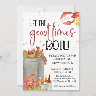 Invitation à une fête d'ébullition d'écrevisses,Qu