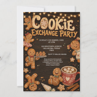 Invitation à une fête d'échange de biscuits au pai