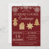 Invitation à une fête d'échange de biscuits de Noë (Devant)