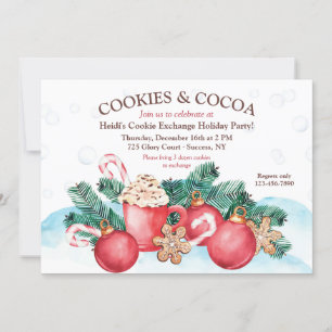 Invitation à une fête d'échange de biscuits et de 
