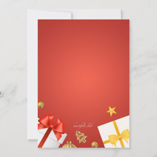 Invitation à une fête d'échange de cadeaux (Dos)