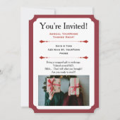 Invitation à une fête d'échange de cadeaux de Noël (Devant)