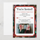 Invitation à une fête d'échange de cadeaux de Noël (Devant / Derrière)