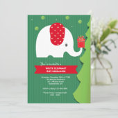 Invitation à une fête d'échange de cadeaux éléphan (Debout devant)