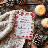 Invitation à une fête d'échange de cadeaux éléphan