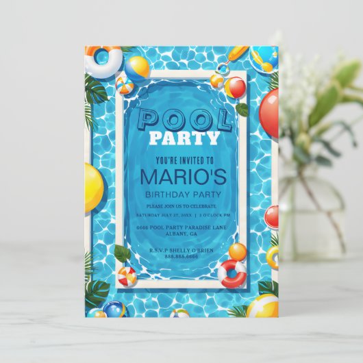 Invitation à une fête d'éclaboussures - Invitation (Debout devant)