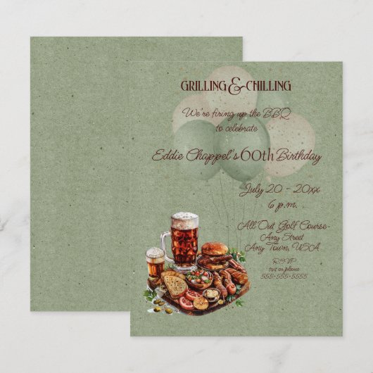 Invitation à une Fête d'Écossais d'Écrevisses pour (Devant / Derrière)